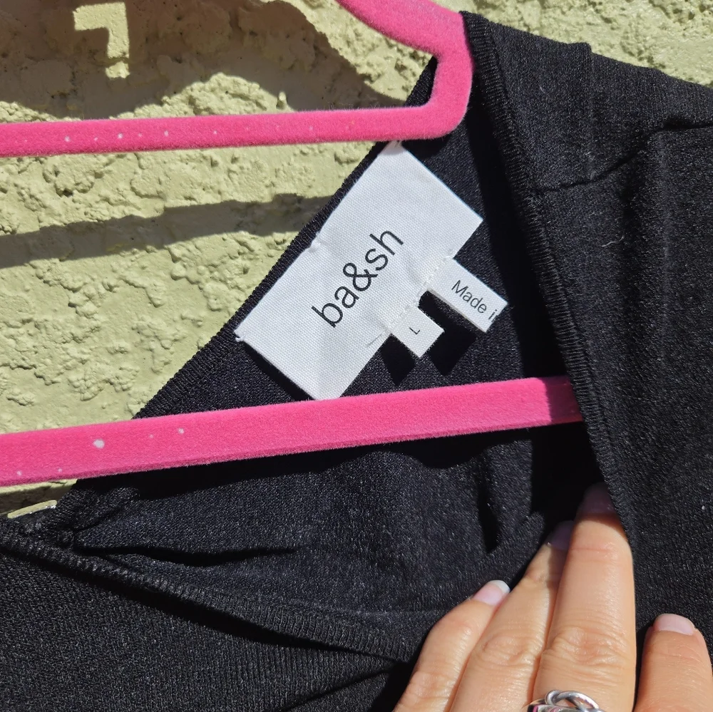NWT ba&sh Black Ray Cutout Sweater
